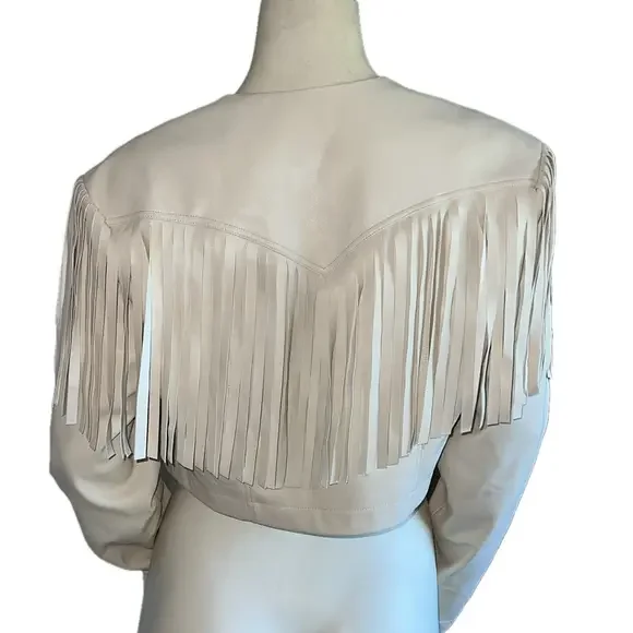 Lovers + Friends Cropped Y2K Western Fringe Festival Jacket . Size Medium. - Picture 7 of 8